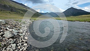 Altai mountains. River Dara. Beautiful highland landscape. Russia. Siberia