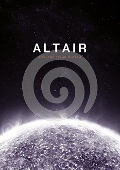 ALTAIR Star. 3D illustration poster.