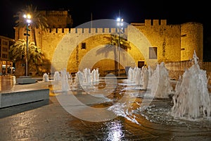 Altamira castle or altamira palace of Elche at night.