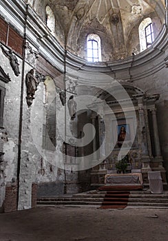 Altar in an abandoned church