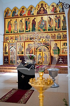 Altar and ambo Russia Bataysk 03.28.2020  Church. photo