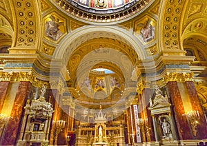 Altar Basilica Arch Saint Stephens Cathedral Budapest Hungary