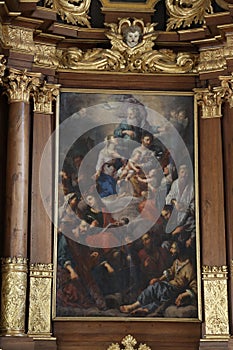 Altar in Basilica of St. Vitus in Ellwangen, Germany