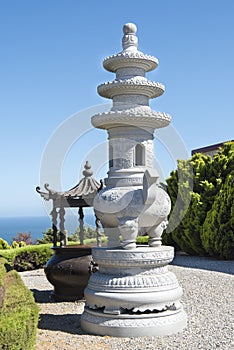 Altar and censer in chinese temple, Australia