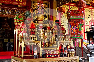 Altar in chinese shrine Jiu Tean Geng Shrine for worship god