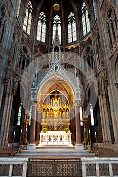 Altar and choir, Votive church, Vienna, Austria photo