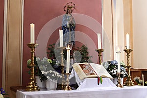 Altar in the church photo