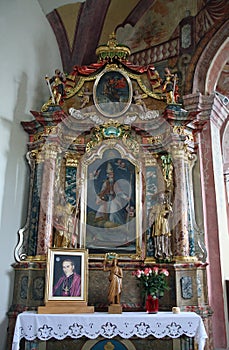 Altar in Church of Our Lady of snow in Kamensko, Croatia