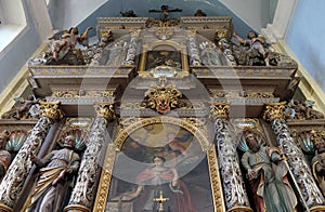 Altar in the church of Saint Catherine of Alexandria in Krapina, Croatia
