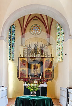 Altar of Cisnadie Church, Romania