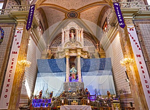 Altar Creche Christmas Parroquia Dolores Hidalalgo Mexico