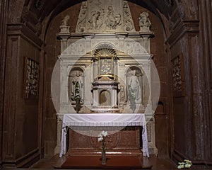 Altar dedicated to the Blessed Virgin Mary and the infant Jesus inside the Esztergom Basilica, Esztergom, Hungary