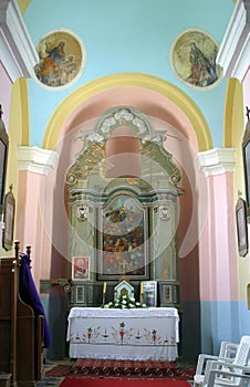 The Altar Fourteen Holy Helpers in the Church of Saint Martin in Pisarovinska Jamnica, Croatia