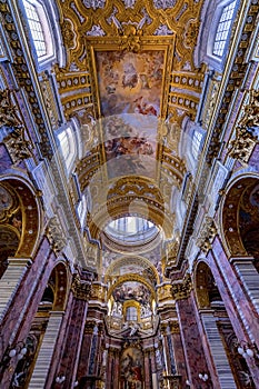 Altar Frescoes Basilica Carlo al Corso Church Rome Italy