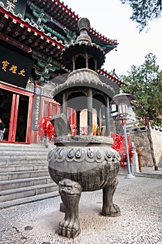 Altar in front of Xiangshan Temple on East Hill