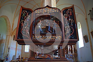 Altar In Gothic Church, Slovenia