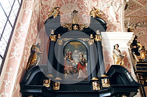 Altar of the Holy Spirit in the Church of Saint Catherine of Alexandria in Zagreb