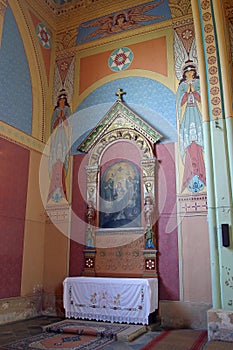 Altar of the Immaculate Heart of Mary at the Church of the Holy Three Kings in Kraljevo Vrh, Croatia