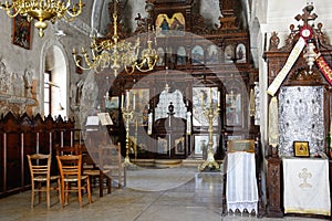 Altar inside Arkadi monastery.