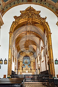 Altar in the interior of the famous church of Our Lord of Bonfim