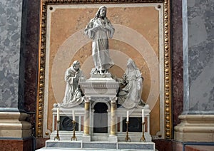 Altar of Jesus` Heart inside the Esztergom Basilica, Esztergom, Hungary