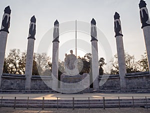 Altar a la Patria in Colonial Chapultepec Castle park, hill photo
