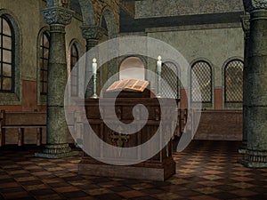 Altar in a medieval church