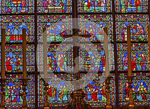 Altar Middle Ages Stained Glass Notre Dame Paris France