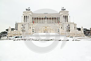 The Altar of Motherland covered by snow