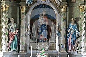 Altar of Our Lady of the Snows in the church of the Holy Trinity, Radoboj, Croatia