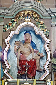 Altar of Our Lady of Sorrows in the Church of St. Peter in Sveti Petar Mreznicki, Croatia