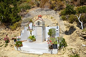 Altar on the outskirts of the village in Greece
