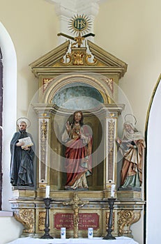 Altar of the Sacred Heart of Jesus at Holy Spirit Chapel in Vrtace, Croatia