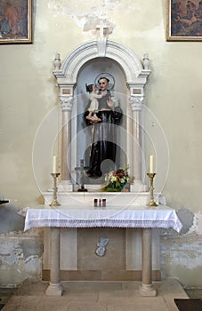 Altar of the Saint Anthony of Padua in the Church of the Helper of Christians in Orebic, Croatia