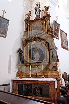 Altar of Saint Francis of Assisi in the church of Saint Leonard of Noblac in Kotari, Croatia