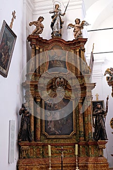 Altar of Saint Francis of Assisi in the church of Saint Leonard of Noblac in Kotari, Croatia