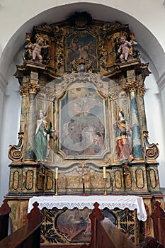 Altar of Saint Joseph in the church of Saint Leonard of Noblac in Kotari, Croatia