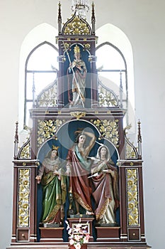 Altar of Saints Fabian and Sebastian at Our Lady of Miracles church in Ostarije, Croatia