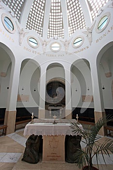 Altar in the Shepherds\' Field Chapel in Bethlehem, Israel