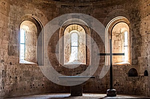 Altar of the Thonoret abbey in the Var in France