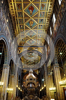 Altar view of cathedral in Pecs