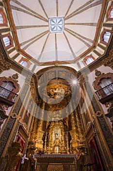 Altar view inside `Nossa Senhora do Porto de Ave` Sanctuary, Povoa de Lanhoso.