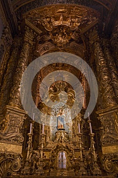 Altar view inside `Nossa Senhora do Porto de Ave` Sanctuary, Povoa de Lanhoso.