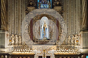 Altar of the Virgin Mary with the child Jesus photo