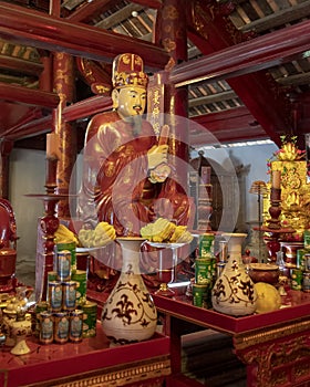 Altar for worship Confucius in Thuong Dien building, 4th courtyard, Temple of Literature, Hanoi, Vietnam