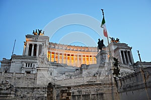 Altare della Patria National Monument to Victor Emmanuel II sunset, Rome
