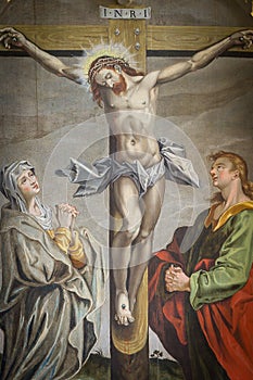 Altarpiece in Jorlunde church from 1613 by an unknown artist