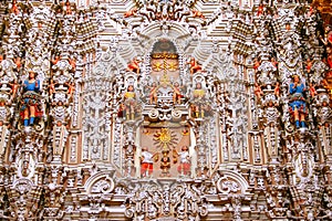 Altarpiece at virgen del carmen church in san luis potosi, mexico I photo