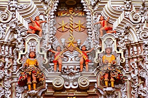 Altarpiece at virgen del carmen church in san luis potosi, mexico II photo