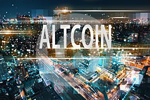 Altcoin with aerial view of Tokyo